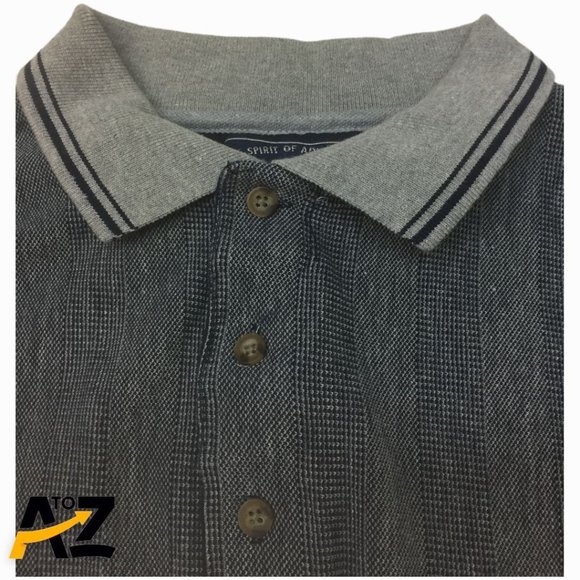 Men The Spirit of Adventure North River Blue Polo Short Sleeve Top Size M Medium - Picture 6 of 9